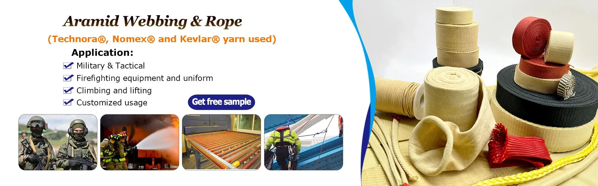 Aramid webbing