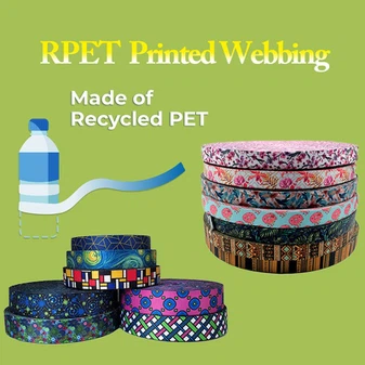 RPET printed webbing RPET printed webbing